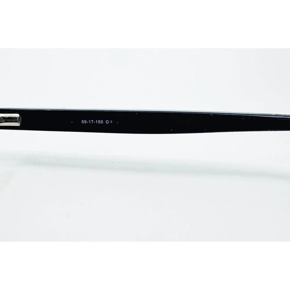 Bulova Eyeglasses Mens Black Rectangular Metal Frames 59-17-150